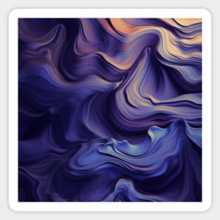 Stylized Surface of Liquid Violet Stone Sticker